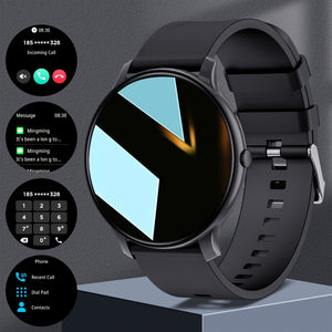 Reloj inteligente LIFEBEE 2024 - Pantalla táctil completa, funcionalidad de llamadas y mensajes de texto, más de 100 modos de ejercicio, podómetro, rastreador de distancia, contador de calorías - Recargable por USB, habilitado para inalámbrico