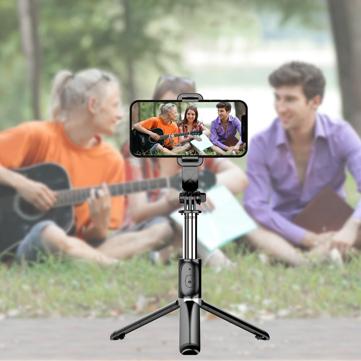 Trípode de Selfie Extensible de 40" - Soporte para Smartphone Todo-en-Uno con Control Remoto Inalámbrico y Rotación 360° - Compatible con iPhone 14/13/12/12 Pro/11/11 Pro/XS/XR/X/8/7 Plus, Samsung, Google, LG, Smartphones Sony