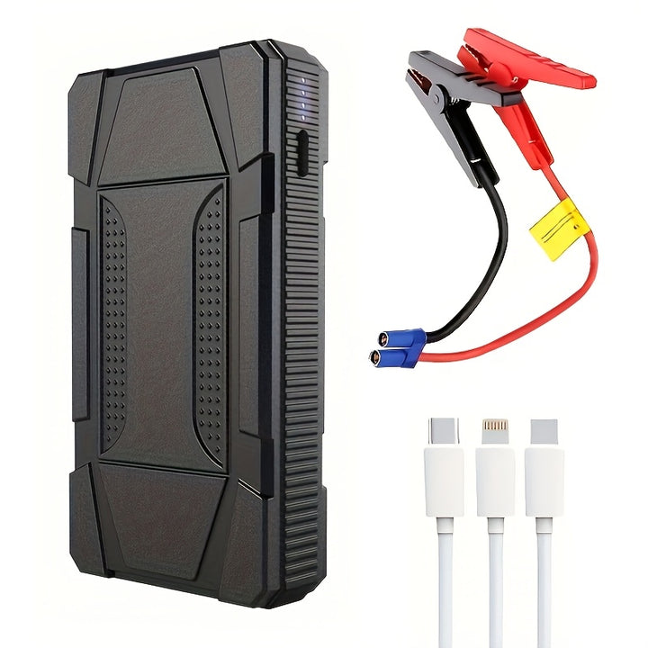 Portable Car Jump Starter Emergency Power Bank - 12V Battery Booster Charger for 6.0L Gasoline And 5.0L Diesel Engines - with Flashlight - for Cars, Motorcycles, SUVs - Safely Jump-Start A Dead Battery In Seconds - Perfect Gi