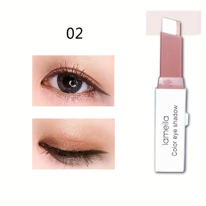 Lazy Eyeshadow Two Tone Gradient Glitter Eyeshadow Stick Waterproof Long Lasting Eye Makeup For Daily For Music Festival