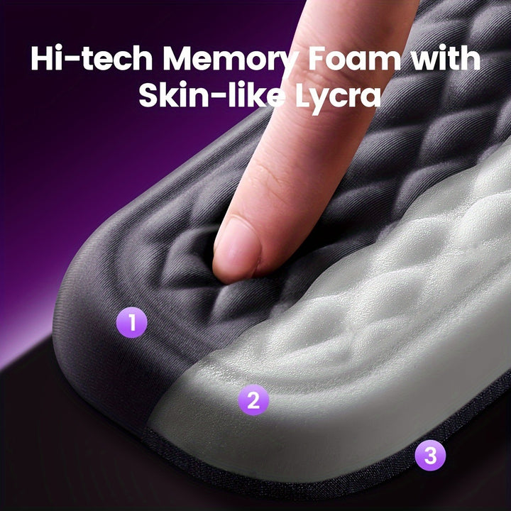 Soft Memory Foam Desk Ergonomic Keyboard and Mouse Wrist Rests: Comfortable Typing and Mousing Cushion Pads