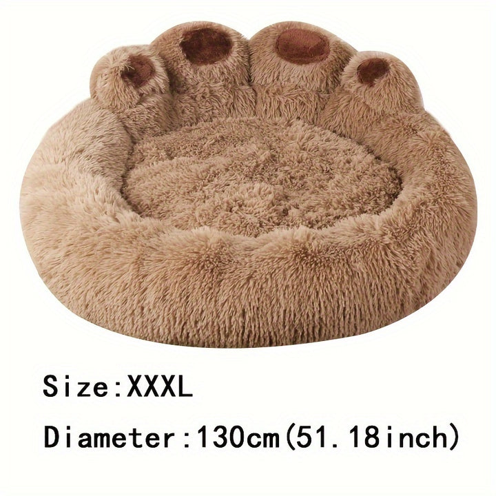 [Long Warm Soft Plush Cat Bed] Soft Long Plush Cat kennel dog kennel winter warm pet bed Cat Bed Cat Mat Animals Sleeping Sofa Christmas Gift