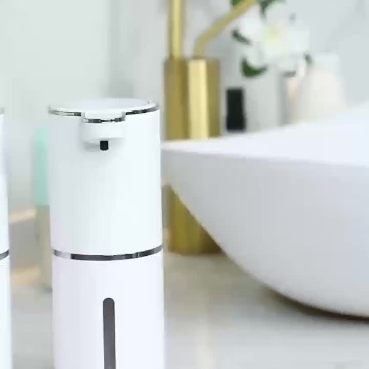 Automatic Soap Dispenser - Touchless Foaming Soap Dispenser 400ml USB Rechargeable Dispenser Electric Wall Mounted 4levels Adjustable Foam Soap Dispenser Pump For Bathroom Kitchen Dish Soap