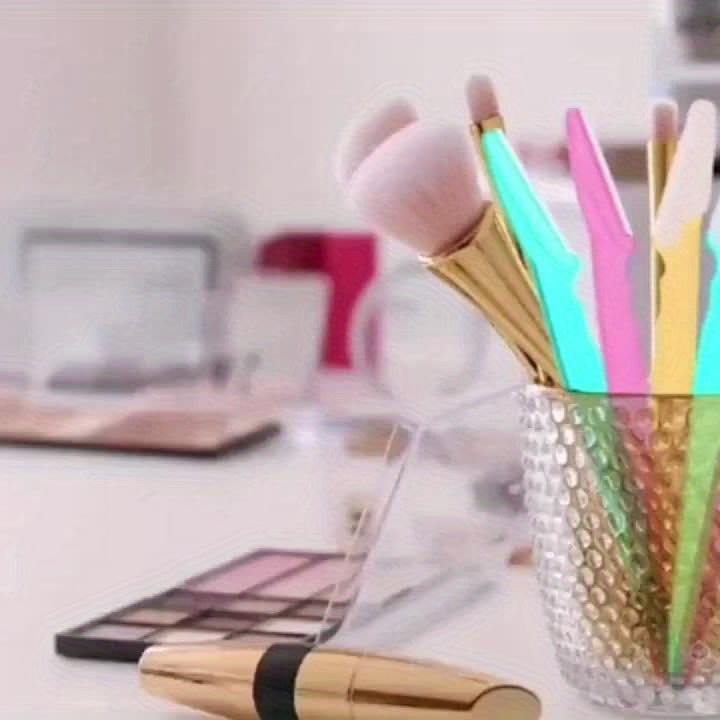 12-Pack Stainless Steel Eyebrow Razors - Unscented Multipurpose Body Hair Removal Tools with Sharp Blades for Effortless Grooming, No Accessory Included