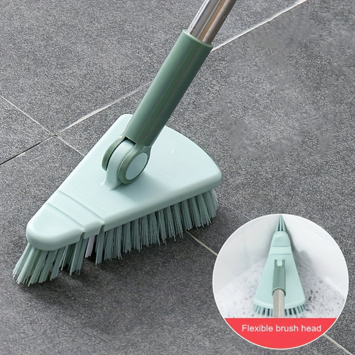1pc Floor Scrub Brush Shower Scrubber Cleaning Bath Tub And Tile Scrubber Brush Long Handle Detachable Stiff Bristles For Cleaning Shower Bathroom Kitchen Balcony Wall 37.4" Length