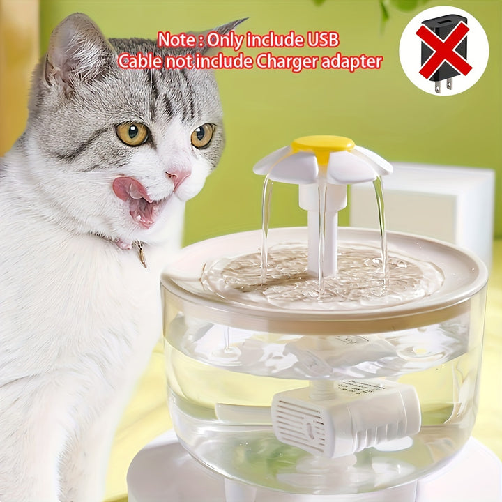 Whisper-Quiet 1.5L Transparent Pet Water Fountain - USB Powered, Easy Clean, BPA-Free for Cats & Small Pets