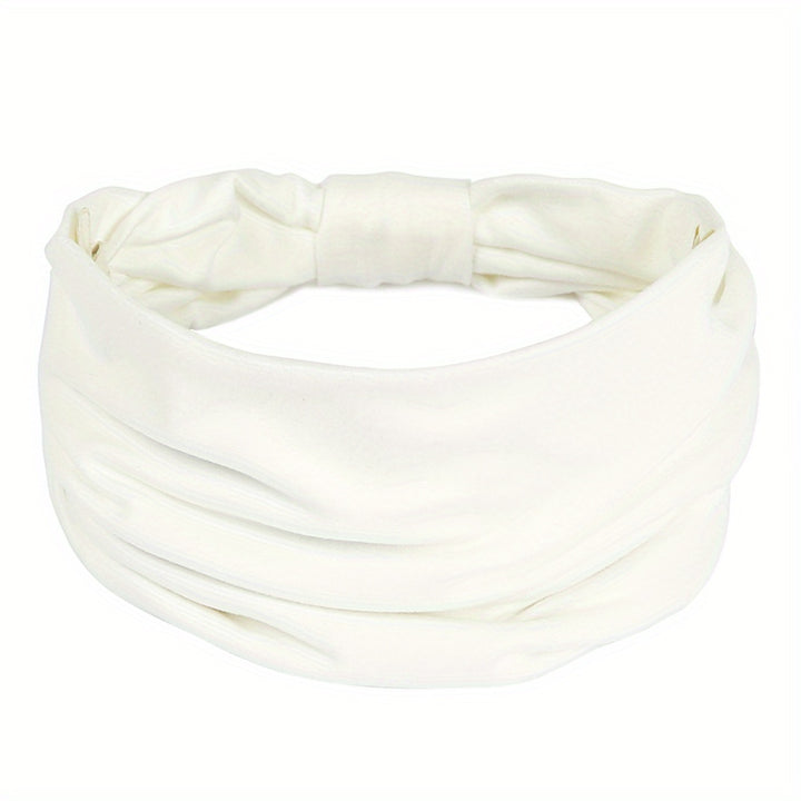Wide Headbands For Women Non Slip Soft Elastic Hair Bands Yoga Running Sports Workout Gym Head Wraps, Knotted Cloth African Turbans Bandana