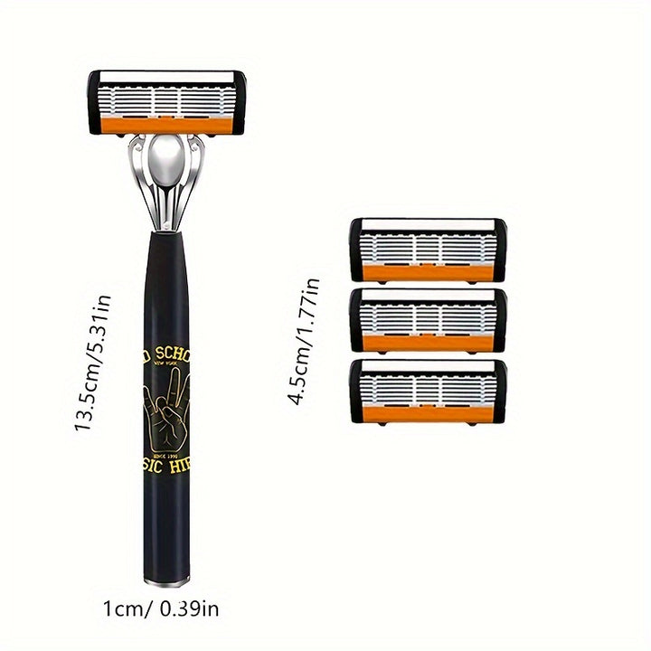 1 Poignée et 36 Lames de Remplacement Ensemble de Rasoir de Sécurité, Équipé d'une Poignée en Métal Antidérapante, S'adaptant aux Contours, Entièrement Lavable - Ensemble d'Outils de Rasage Complet pour les Cadeaux d'Halloween et de Noël