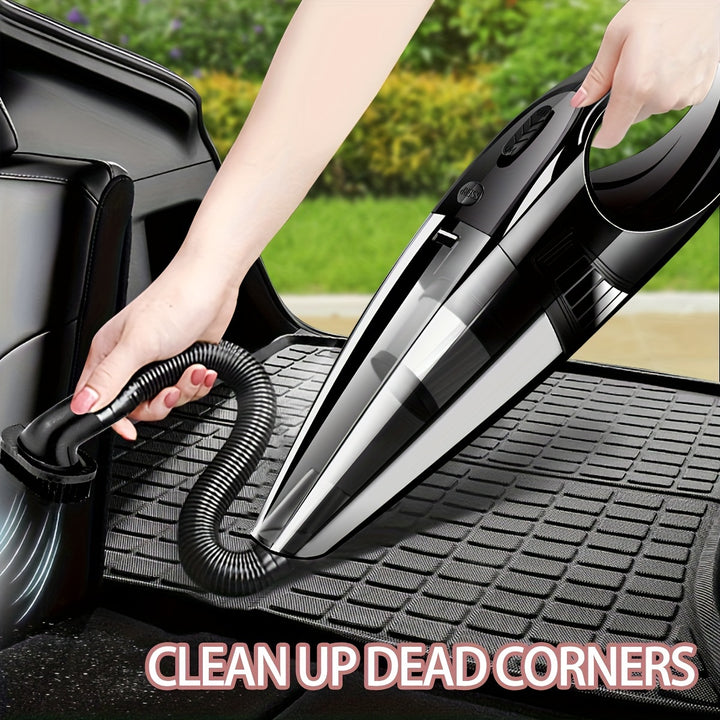 Super convenient portable vacuum cleaner with powerful suction and 12V high-power accessory kit, suitable for car dust removal and cleaning, can clean a lot of crevice dust, and is a good helper for home cleaning.