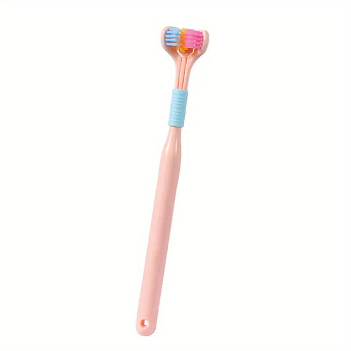 1pc Triple-Sided Soft Bristle Toothbrush for Gentle, Deep Cleaning - Travel-Friendly, Adult Oral Care