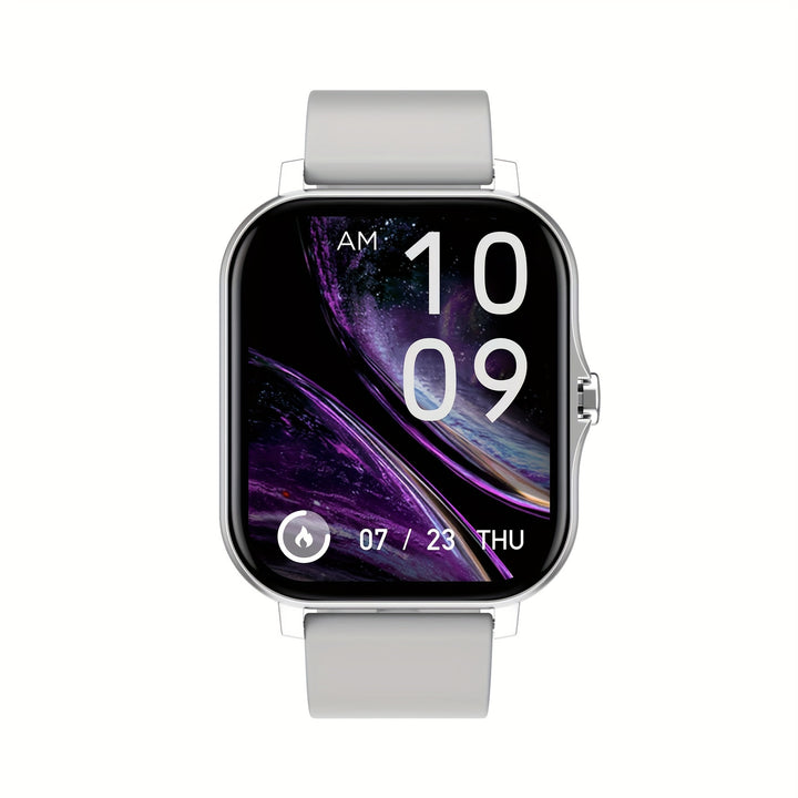 Orologio Smart Wireless per Android e iPhone, Design Slim Senza Bordo, Modalità Sportive Multiple, Avviso di Sedentarietà, Previsione Meteo, Notifiche di Messaggi