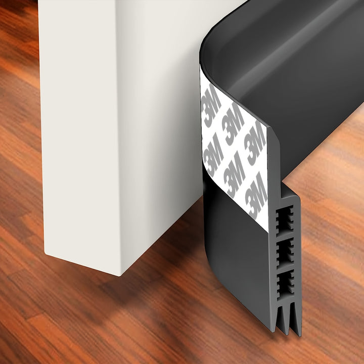1pc Silicone Door Draft Stopper, Under Door Draft Blocker, Insulator Door Sweep Weather Stripping, Noise Stopper, Strong Adhesive 39" Length