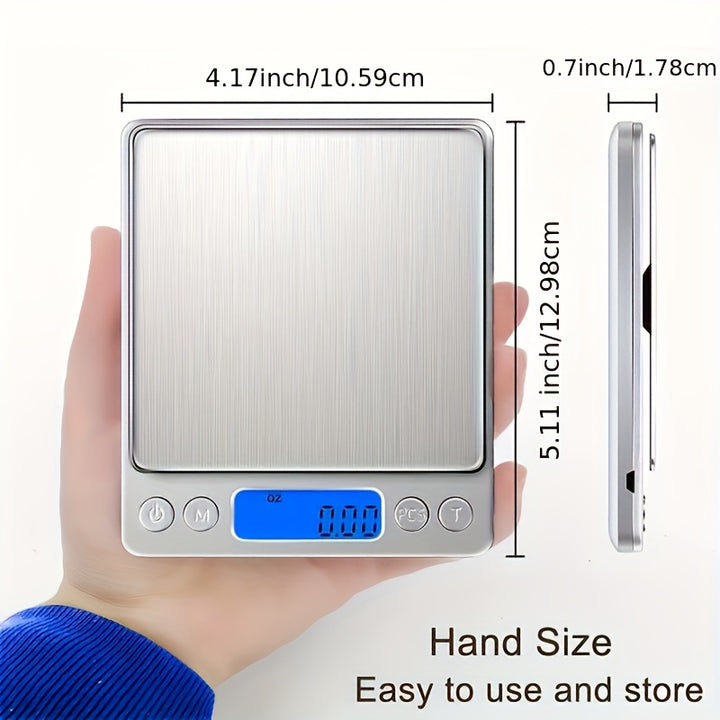 High Precision Digital Food Scale - 1pc Kitchen Scale in Grams and Ounces - Apartment Essentials, University Dormitory Essentials, Back to School Supplies