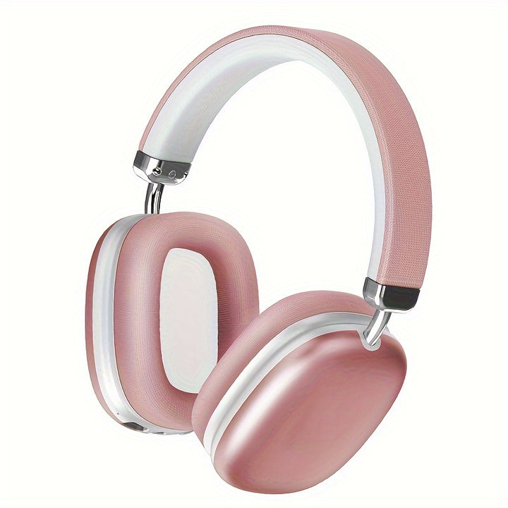 Wireless 40-Hour Rich Bass Gaming Headset - Over-Ear Design with Active Noise Cancellation, Crystal-Clear Calls & Type-C Charging - Compatible with Smartphones, Tablets, Gaming Consoles, Office Headset | Sleek Design | Soft E