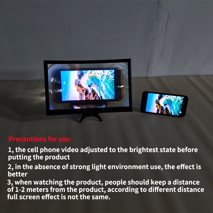 12-Inch Optical Acrylic Lens Cell Phone Screen Amplifier - Catch Up With The Gods & Watch HD Videos on Your Desktop!