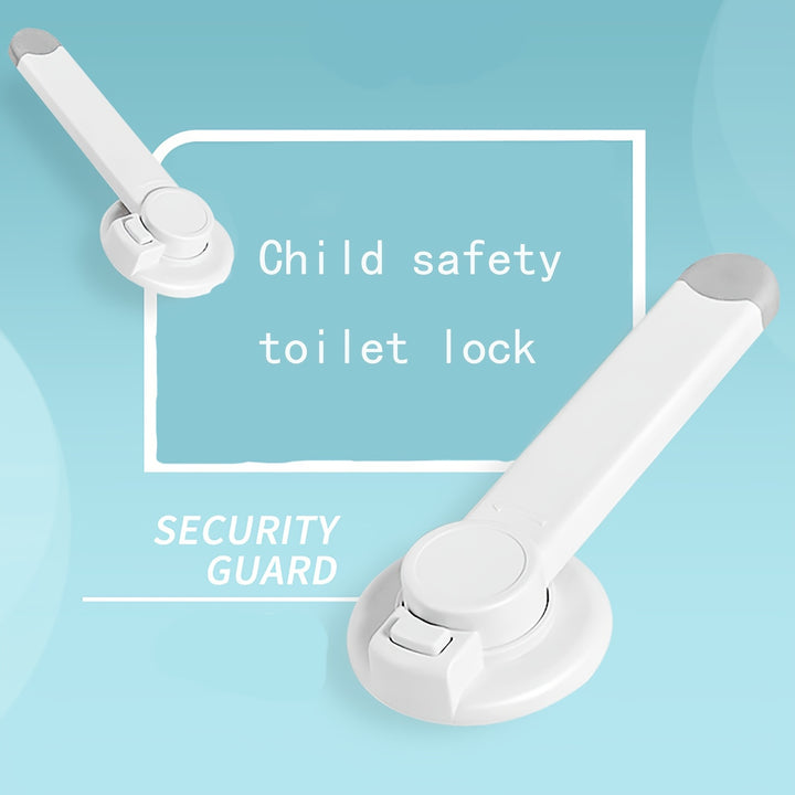 AirXing & Pet Safety Toilet Lock - White Plastic Childproof Latch with Easy-Install Design, Prevents Unauthorized Use for Youngsters & Pets, Secure Bathroom Access, Pet Safety Device, Modern Toilet Accessory, Durable Plastic