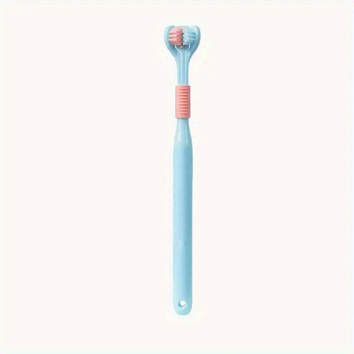 1pc Triple-Sided Soft Bristle Toothbrush for Gentle, Deep Cleaning - Travel-Friendly, Adult Oral Care