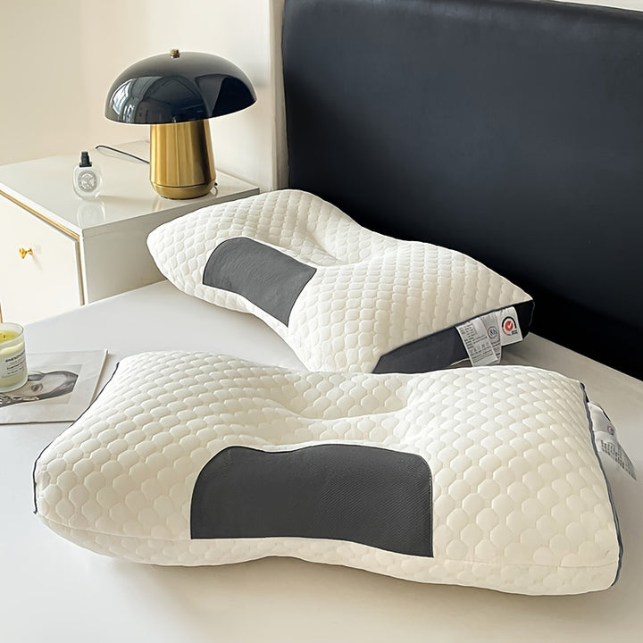 [Soft Massage Pillow] Soft Adjustable Ergonomic Knitted Massage Neck Pillow For Sleeping - Orthopedic Contour Support Pillow, High Quality Pillow Core, Removable Cove