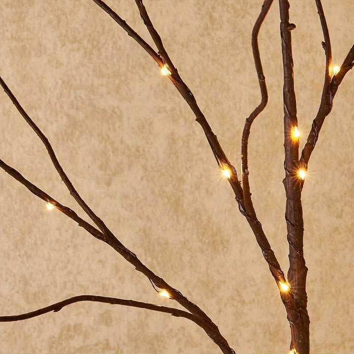 [50-LED Illuminated Birch Branch Light] Elegant 50-LED Illuminated Birch Branch Light - Battery Operated, Realistic Faux Tree for Christmas, Weddings & Home Decor, Available in 31.5" and 26.7" Sizes (Batteries Not Included),