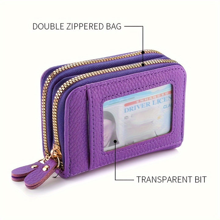 [Large Capacity] DEABOLAR Compact Dual Zipper Wallet | Large Capacity | for Women & Men | Lightweight & Stylish | Everyday Use