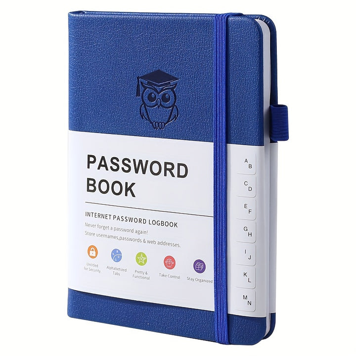 [Pocket Size Password Manager Notebook] Password book with letter labels. Hardbound password manager notebook for the elderly, Internet password log diary, computer and website login address manager, pocket size