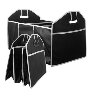 Foldable Black Car Trunk Cargo Storage Bag, Storage Box For Car And Trunk