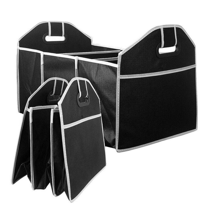 Foldable Black Car Trunk Cargo Storage Bag, Storage Box For Car And Trunk