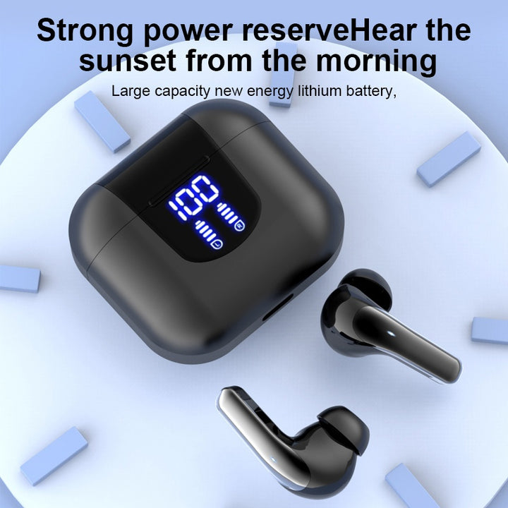 LAN XUN Wireless Headphones, Wireless 5.3 Earbuds, 13mm Speaker, 30H Playtime, Type-C Fast Charging Box, Stereo Wireless In-Ear Headset