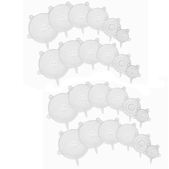 6/12pcs Reusable Silicone Stretch Lids - Multifunctional, Fresh-Keeping Covers for Food Bowls, Fruits & Veggies