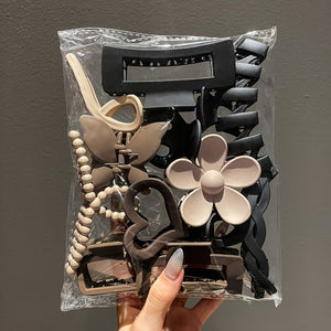 10/11pcs Versatile Bun Hair Claw - Women's Back-of-the-Head Outing Headwear