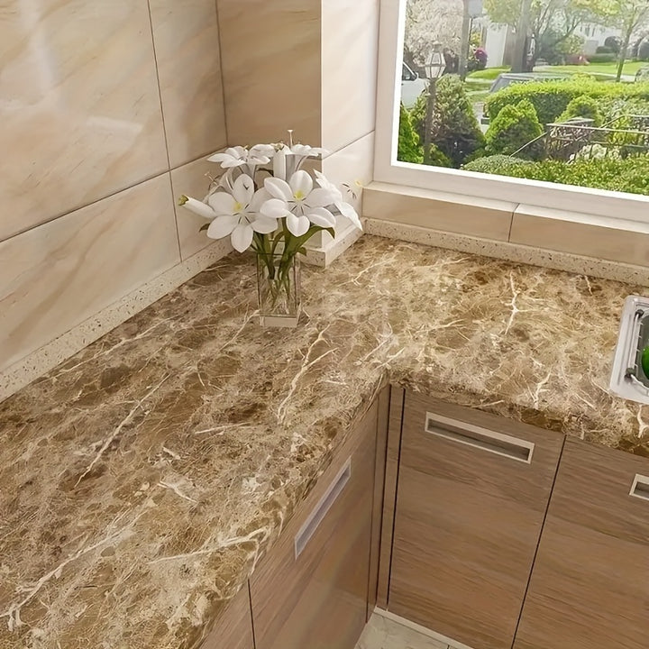 1 Roll Ultra-Thick Peel & Stick Wallpaper - Self-Adhesive, Removable, Waterproof & Oil-Proof - Ideal for Hassle-Free Kitchen & Bathroom Makeovers!