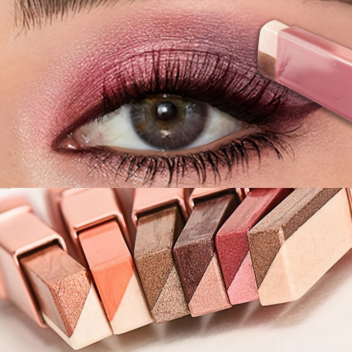 Lazy Eyeshadow Two Tone Gradient Glitter Eyeshadow Stick Waterproof Long Lasting Eye Makeup For Daily For Music Festival