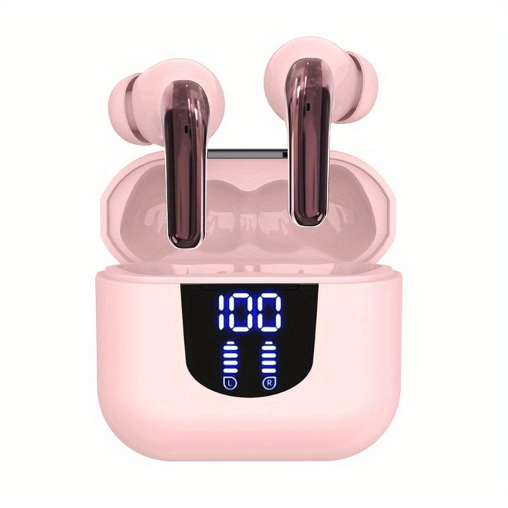 LAN XUN Wireless Headphones, Wireless 5.3 Earbuds, 13mm Speaker, 30H Playtime, Type-C Fast Charging Box, Stereo Wireless In-Ear Headset