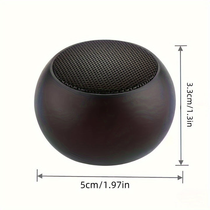 1pc Mini Wireless Speaker with Subwoofer, HD Surround Sound, USB Type-C Charging, 3-5W Hi-Res Audio, Button Control, Bass Boost, for Smartphones/Tablets, Rechargeable Lithium Polymer Battery - Ideal for Music Players & Outdoo