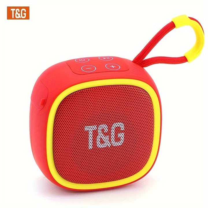 TG659 Kompakter kabelloser Lautsprecher – IPX4 wasserdicht, Hi-Fi-Sound, TWS 5.3, unterstützt TF-Karte und Radio, über USB wiederaufladbar, tragbar für Outdoor/Party, Mini, klein und süß, Geschenk