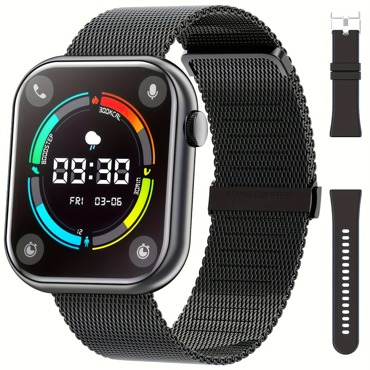 Smart Watch (Answer/Make Calls), 2025 Latest 1.85 Inch Smart Watch, 100+ Sports Modes Sports Watch, Pedometer/Calories, Multiple Sports Modes, Women Men Smart Watch for Android and iPhone Mobile Phones