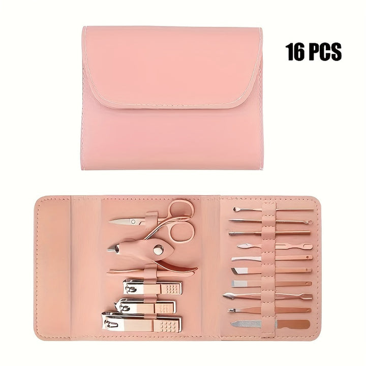 [Complete Nail Care Travel Kit] Nail Clippers Manicure Tool Set, With Portable Travel Case, Cuticle Nippers And Cutter Kit, Professional Nail Clippers Pedicure Kit, Grooming Kit For Travel