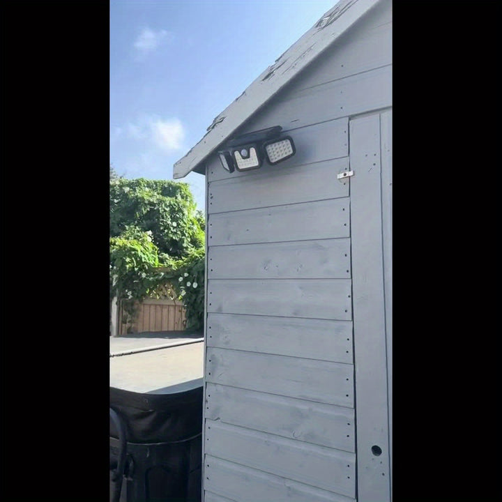 Solar Outdoor Lights: 74LED Outdoor Solar Lamp, Wall-mounted with Motion Sensor, Perfect for Garden, Courtyard, Garage, Porch.