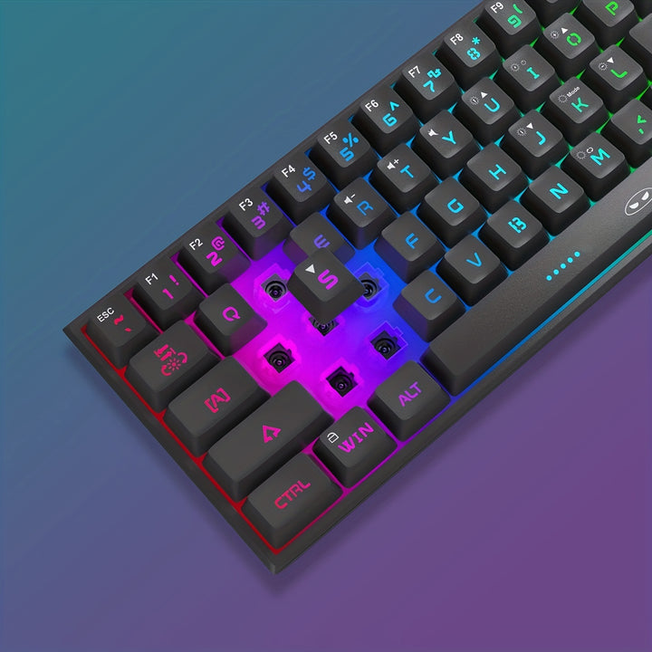 MageGee TS91 Mini 60% Gaming/Office Keyboard, Keycap Type Wired RGB Backlit Compact Computer Keyboard For Windows/Mac/Laptop