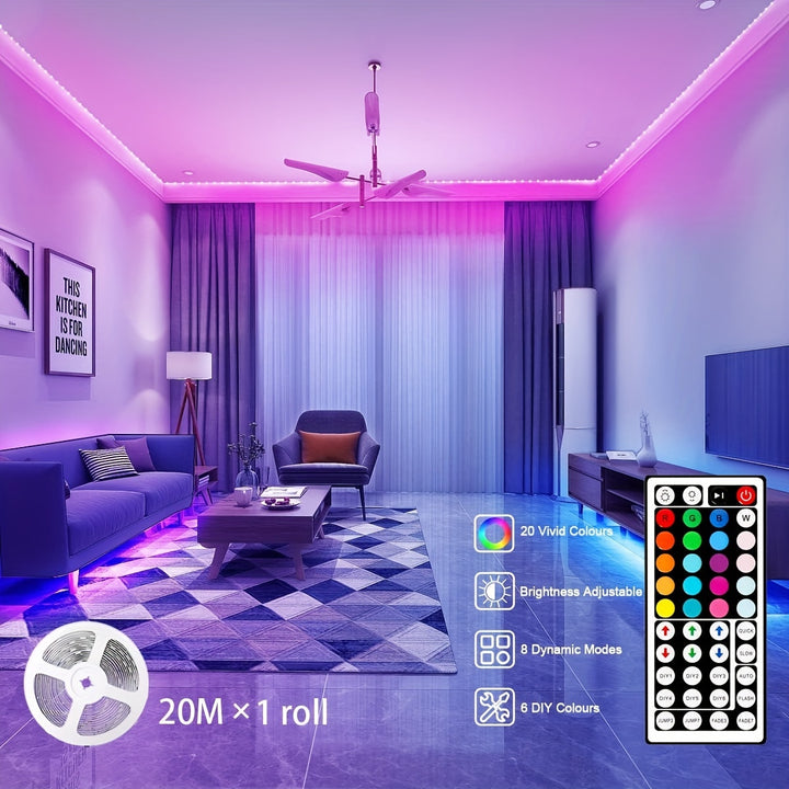 Wireless Control LED Strip Lights Infrared Remote RGB Lighting Decorationg Living Room Atmosphere Light Ribbon Flexible Lamp Decor String