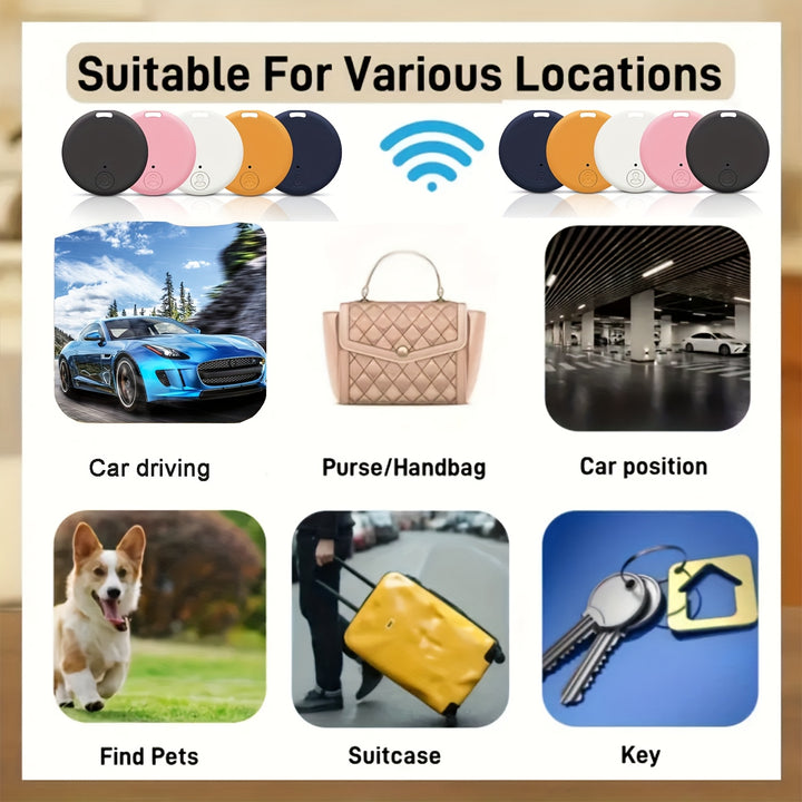 2/6Pcs Smart Car Tracker, Mini Car Key Finder, Key Finder Wireless, Pet Dog Cat Anti-lost Alarm Sensor, Smart Device Location Tracker, Mini GPS Tracker, for Locating Phone Wallet Keychain Luggage Item Finder, App Control, Bir