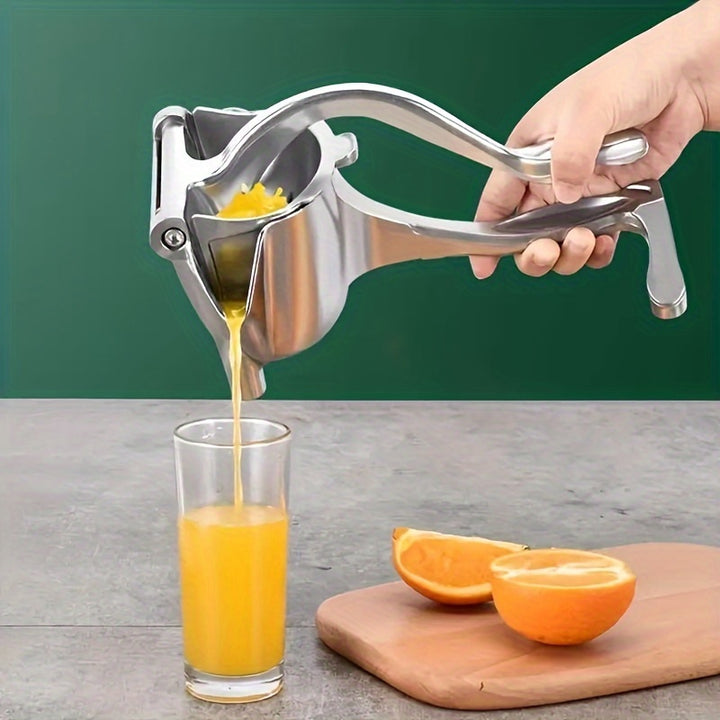 1pc Premium Aluminum Manual Citrus Juicer - Perfect for Oranges, Lemons & Pomegranates - Ideal for Home Kitchens, Parties & Bars, Fruit Press, Juice Extractor