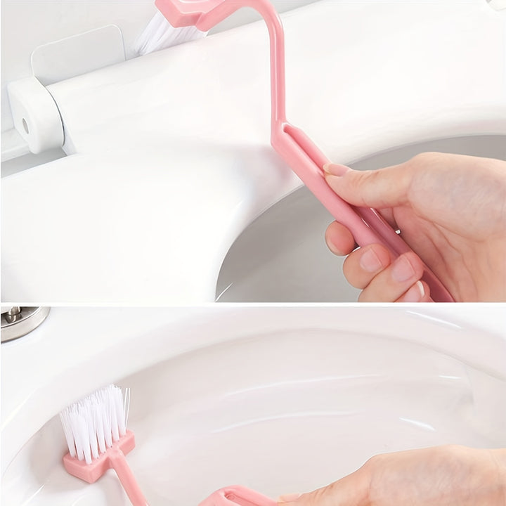 1pc V-shaped Toilet Brush, Small Toilet Brush, No Dead Corner Cleaning Brush, The Household Bathroom Artifact, Can Turn The Toilet Elbow To Hang On The Wall SS