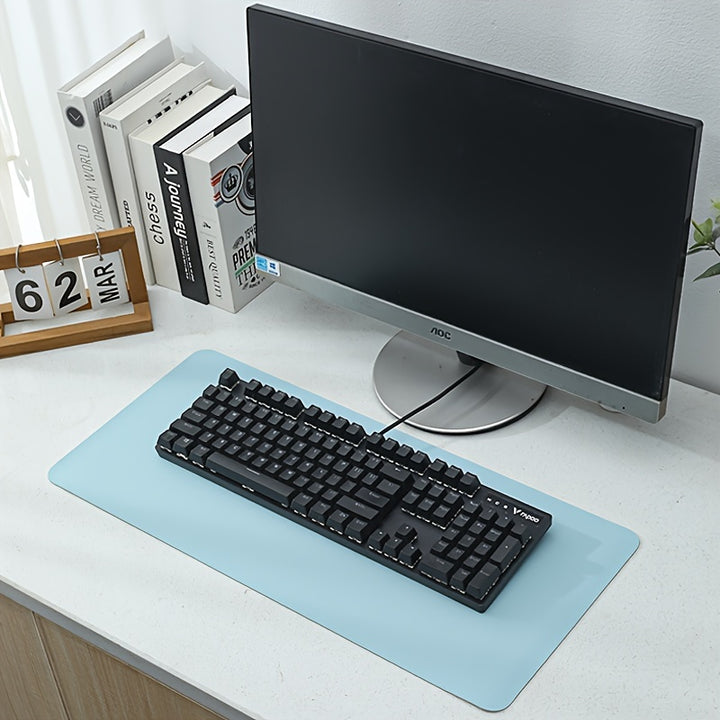 PU Leather Mouse Pad, Office Desk Mat, Pure Color Simple Computer Pad, Keyboard Pad, Table Mat, Non-slip Waterproof Stain-resistant Large/Medium/Small Non-slip Study Desk Mat