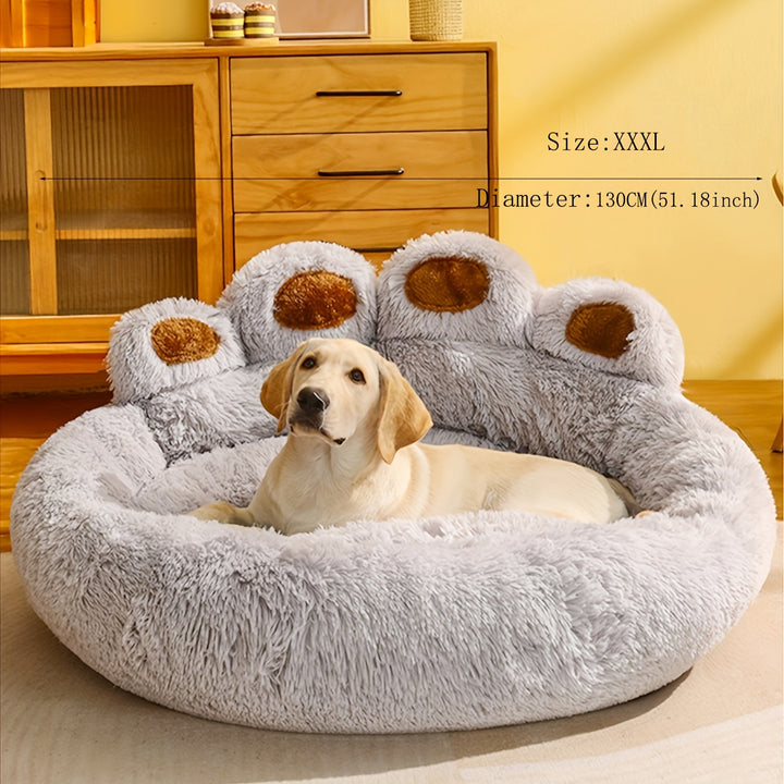 [Long Warm Soft Plush Cat Bed] Soft Long Plush Cat kennel dog kennel winter warm pet bed Cat Bed Cat Mat Animals Sleeping Sofa Christmas Gift