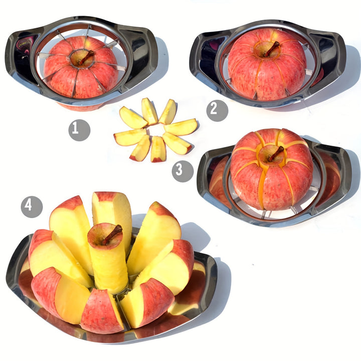 [Customer Favorite] Stainless Steel Apple Slicer & Corer - Reusable Kitchen Gadget for Perfect Fruit Slices, Ideal for Dorms & Home Use