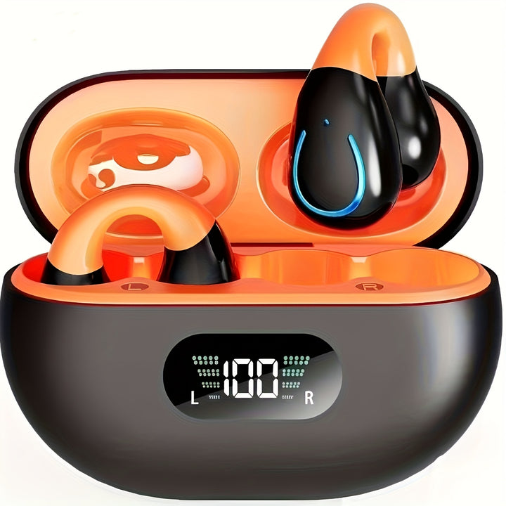 Truly Open Wireless Earbuds (Wireless 5.4 TWS), Experience 360° Ambient Awareness & All-Day Comfort. Secure Open-Ear Fit for Sports/fitness. Advanced ENC