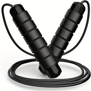 Weighted Speed Jump Rope with Memory Foam Handle for Effective Cardio and Weight Loss Training