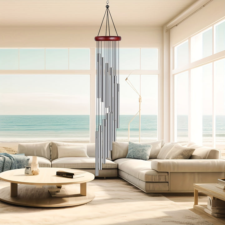 Outdoor Sympathy Wind Chimes, Equipped With 12 Aluminum-golden Tubes And Hooks, Used For Home, Patio, Garden, Outdoor Memorial Gift Decoration.