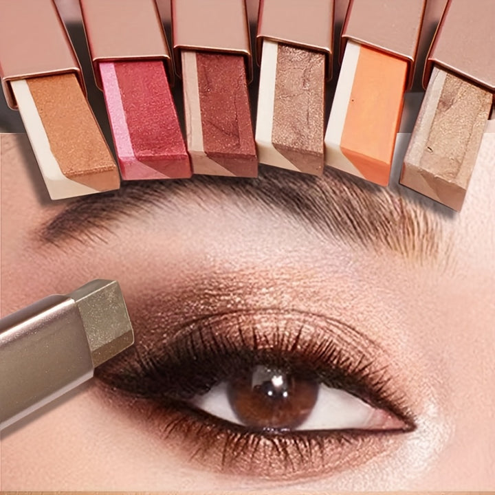 Lazy Eyeshadow Two Tone Gradient Glitter Eyeshadow Stick Waterproof Long Lasting Eye Makeup For Daily For Music Festival